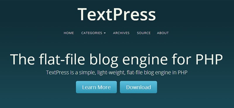 Alternativas a Wordpress: TextPress