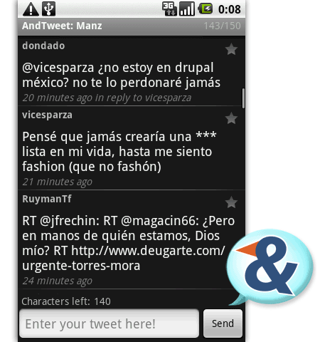 andtweet twitter android