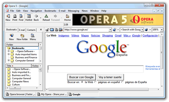 Aplicaciones antiguas: Opera 5.02