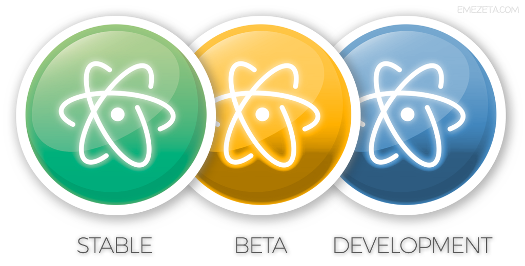 Atom Editor: Versión estable, beta y desarrollo