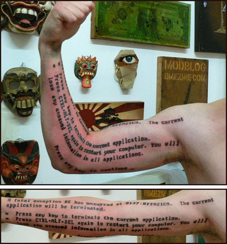 bsod tatoo tatuaje geek