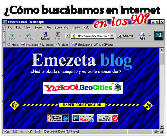 Buscadores de Internet de los 90 (por Emezeta blog)