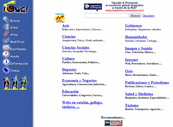 Buscadores de Internet de los 90: Ole 1996