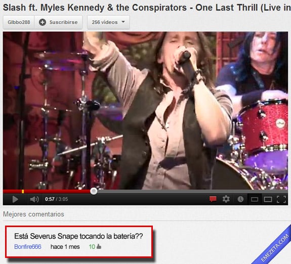 Comentarios de youtube: Severus snape again
