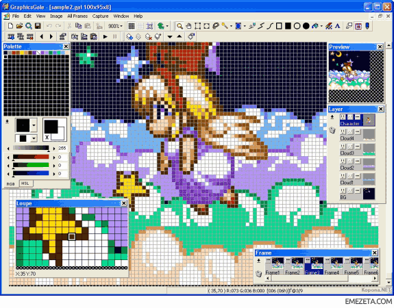 Programas para hacer pixel art: Graphics gale free