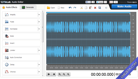 Editores de sonido gratis: FileLab Audio Editor