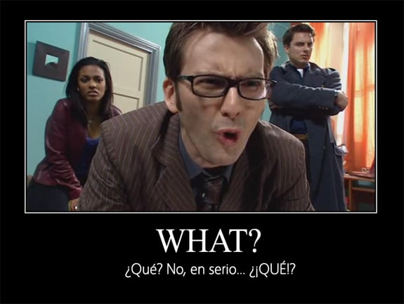 What? Doctor Who (David Tennant), Marta Jones y Capitán Jack