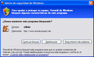 emule firewall windows xp