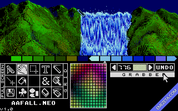 NeoChrome, antiguo editor gráfico para Atari ST que permite utilizar la técnica color cycling.