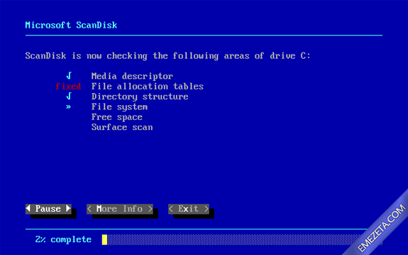 Formatos antiguos: ScanDisk (Chkdsk)