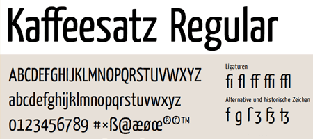 tipografía Yanone Kaffeesatz