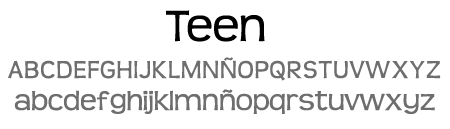 tipografía teen