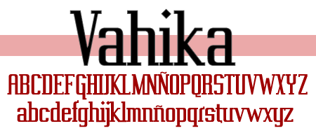 tipografía Vahika