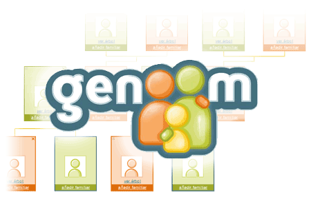 genoom logo arbol genealogico