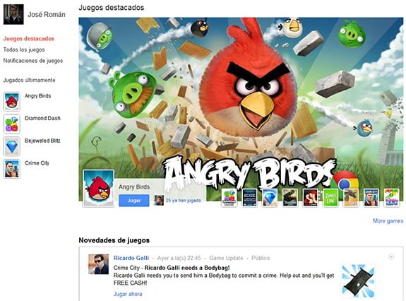 Google Plus (Google+): Google Games. Juegos de Google+.
