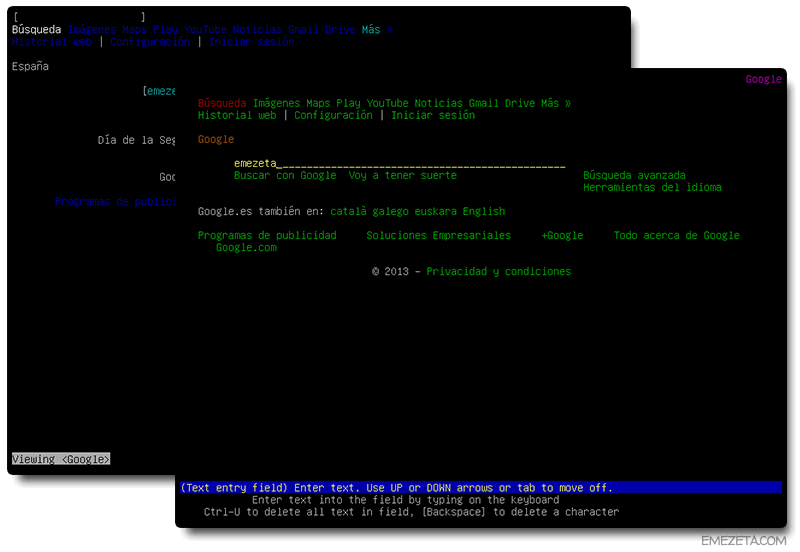 Programas para terminal Linux: Lynx w3m