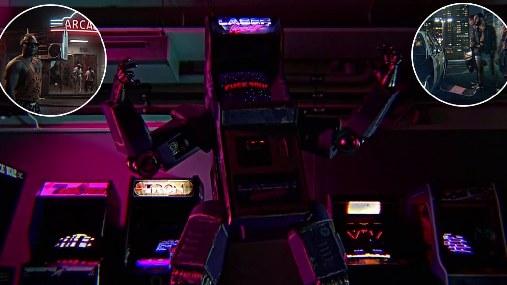 Máquina Arcade malvada de Laser Unicorns