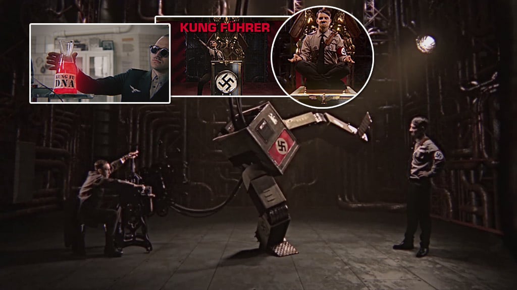 Kung Führer intentando dominar el arte del Kung Fu