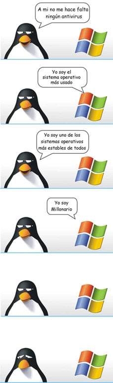 linux versus vs windows tux microsoft