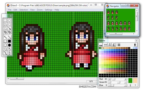 Programas para hacer pixel art: Idraw3