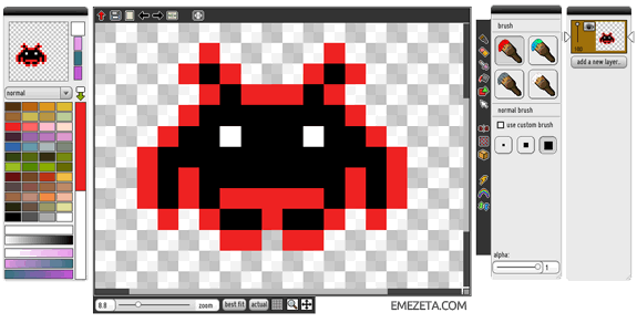 Programas para hacer pixel art: Piq advanced