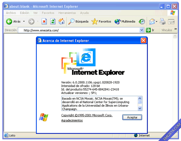 Programas inútiles para PC: Internet Explorer 6