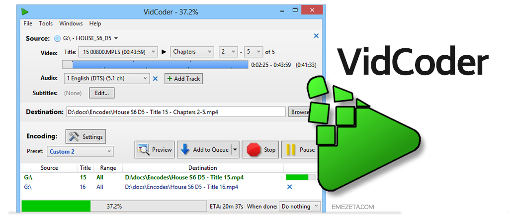 VidCoder, conversor de video y audio