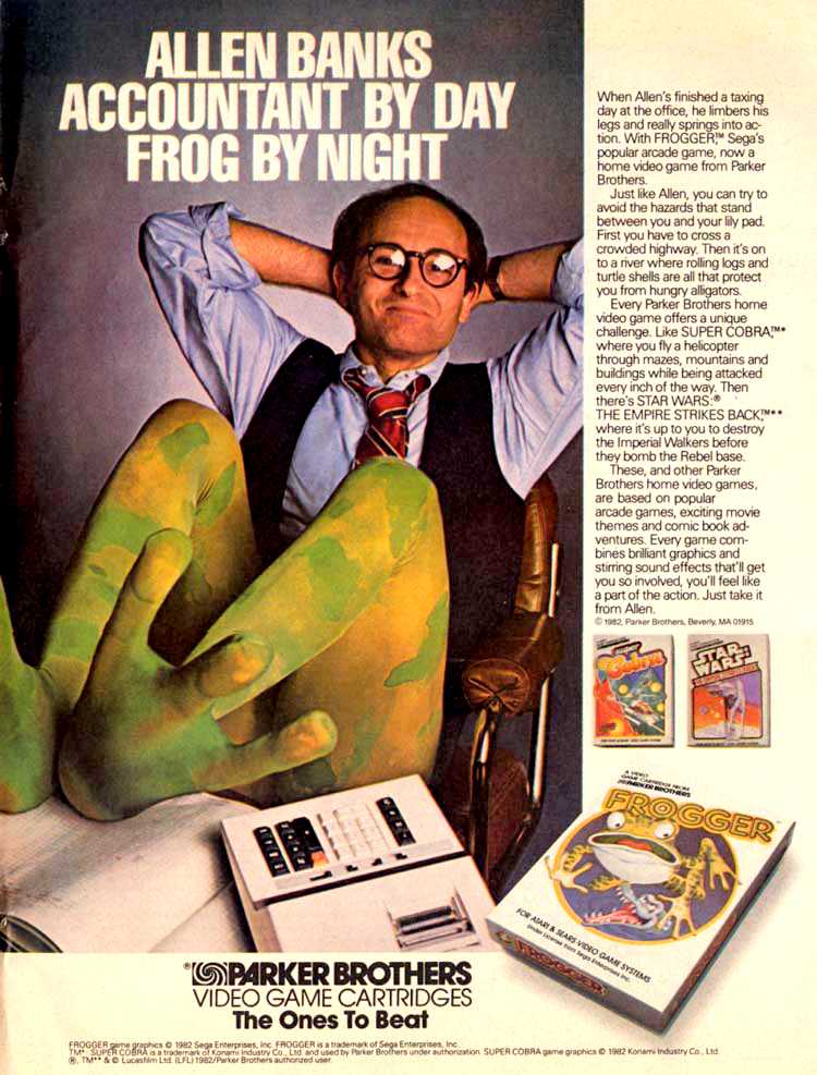 Publicidad retro: Frogger (Parker Brothers)