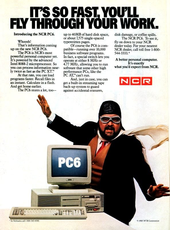 Publicidad retro: NCR PC6 1985