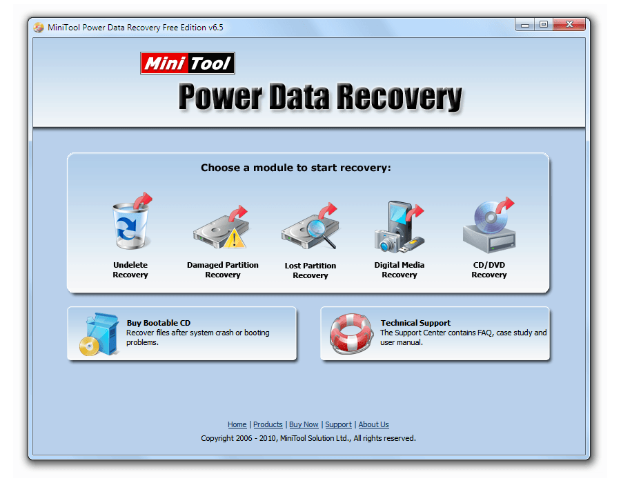 Recuperación de datos: Captura de pantalla de MiniTool Power Data Recovery