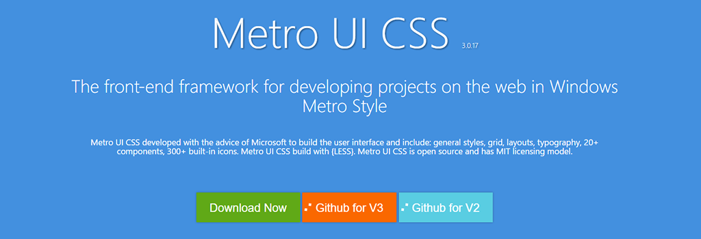 Framework CSS: Metro UI