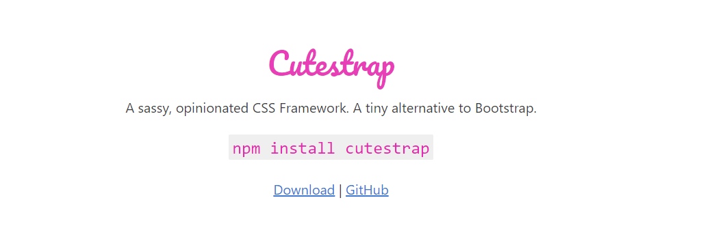 Framework CSS: Cutestrap