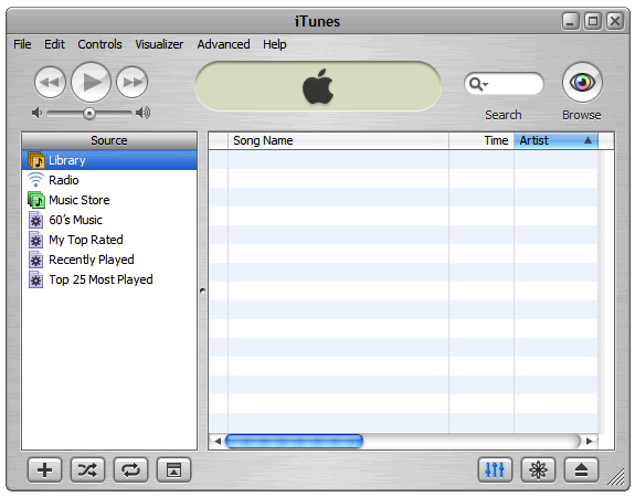 Aplicaciones antiguas: iTunes 4.2