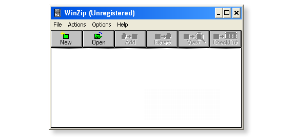 Aplicaciones antiguas: WinZip 4.0