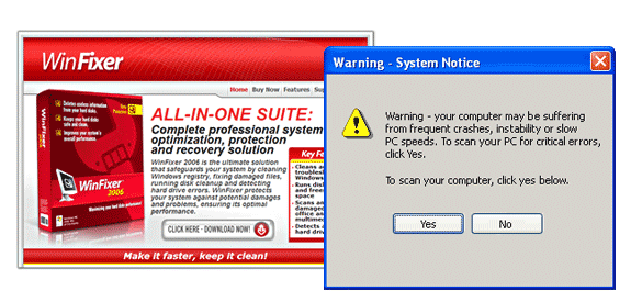 Banners que simulan ser un falso antivirus o detectar infecciones