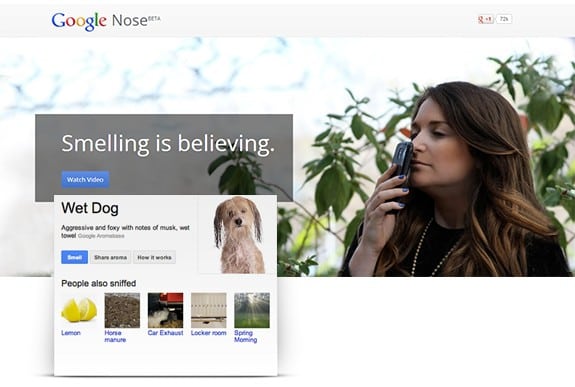 Productos ficticios de Google: Google Nose