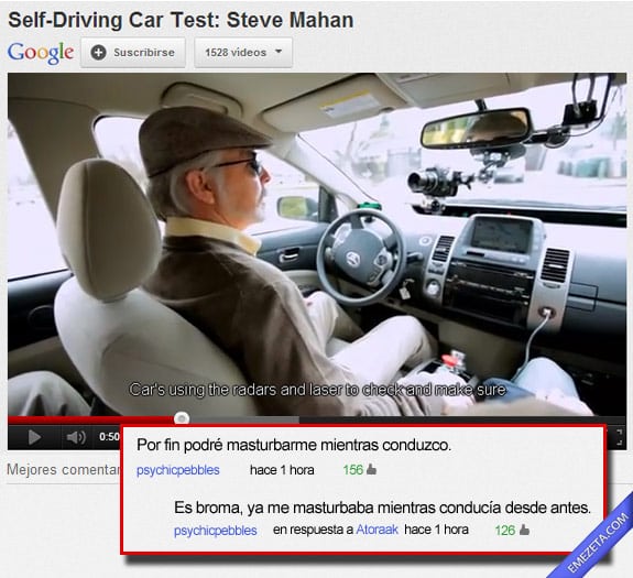Los mejores comentarios de youtube: Auto conduccion