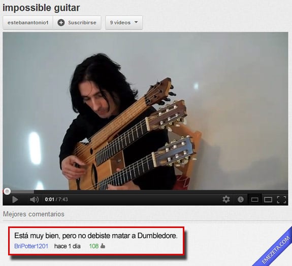 Los mejores comentarios de youtube: Guitarra imposible