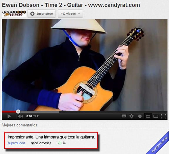 Los mejores comentarios de youtube: Lampara guitarra