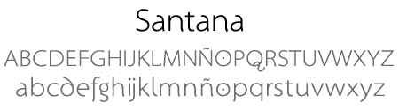 tipografía santana