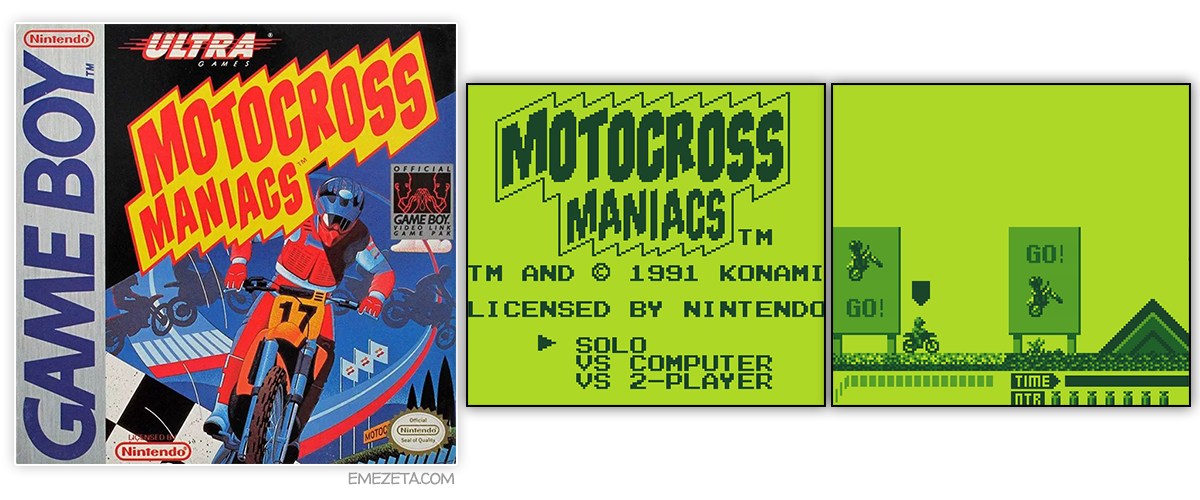 Juego Motocross Maniacs de GameBoy