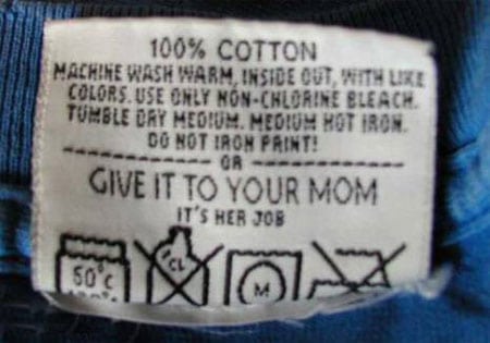 give it your mom etiqueta ropa prenda daselo a tu madre