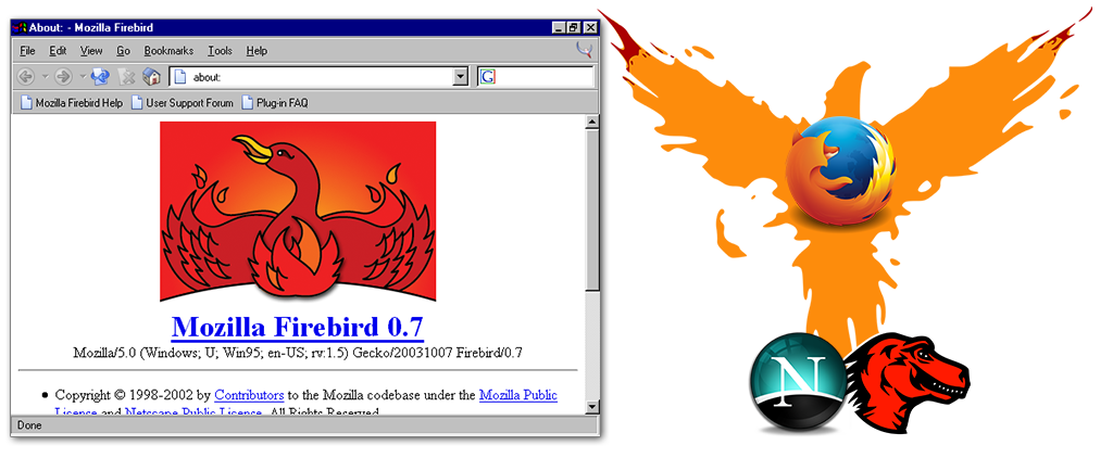 Mozilla Phoenix, Mozilla Firebird y Mozilla Firefox