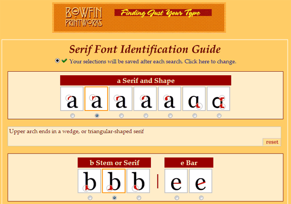 Serif Font Identification Guide: Guía de identificación de fuentes mediante test