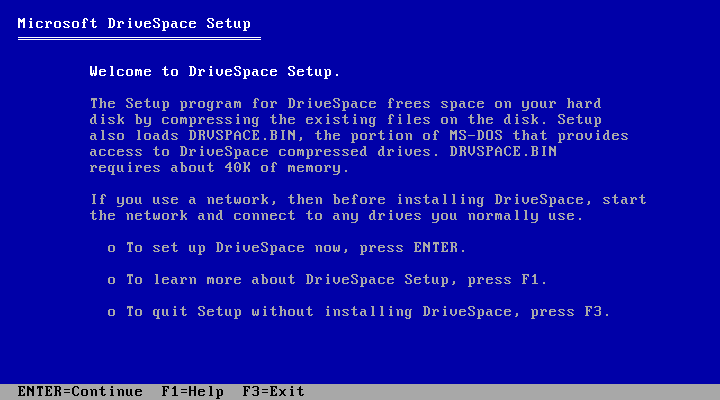 Microsoft DriveSpace, antes llamado DoubleSpace