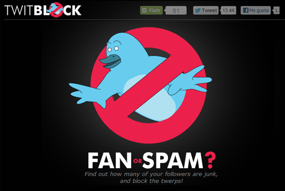 Twitblock: Permite detectar si tus seguidores son fans o spam