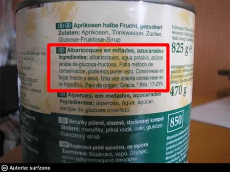 falta metodo conservacion lata ingredientes albaricoque errata
