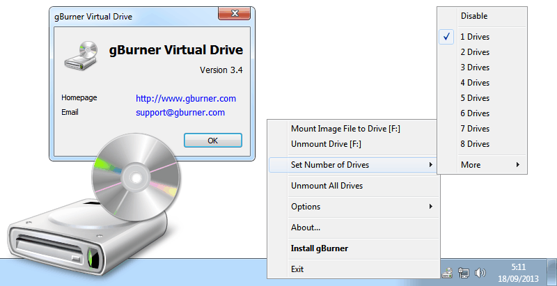gBurner Virtual Drive