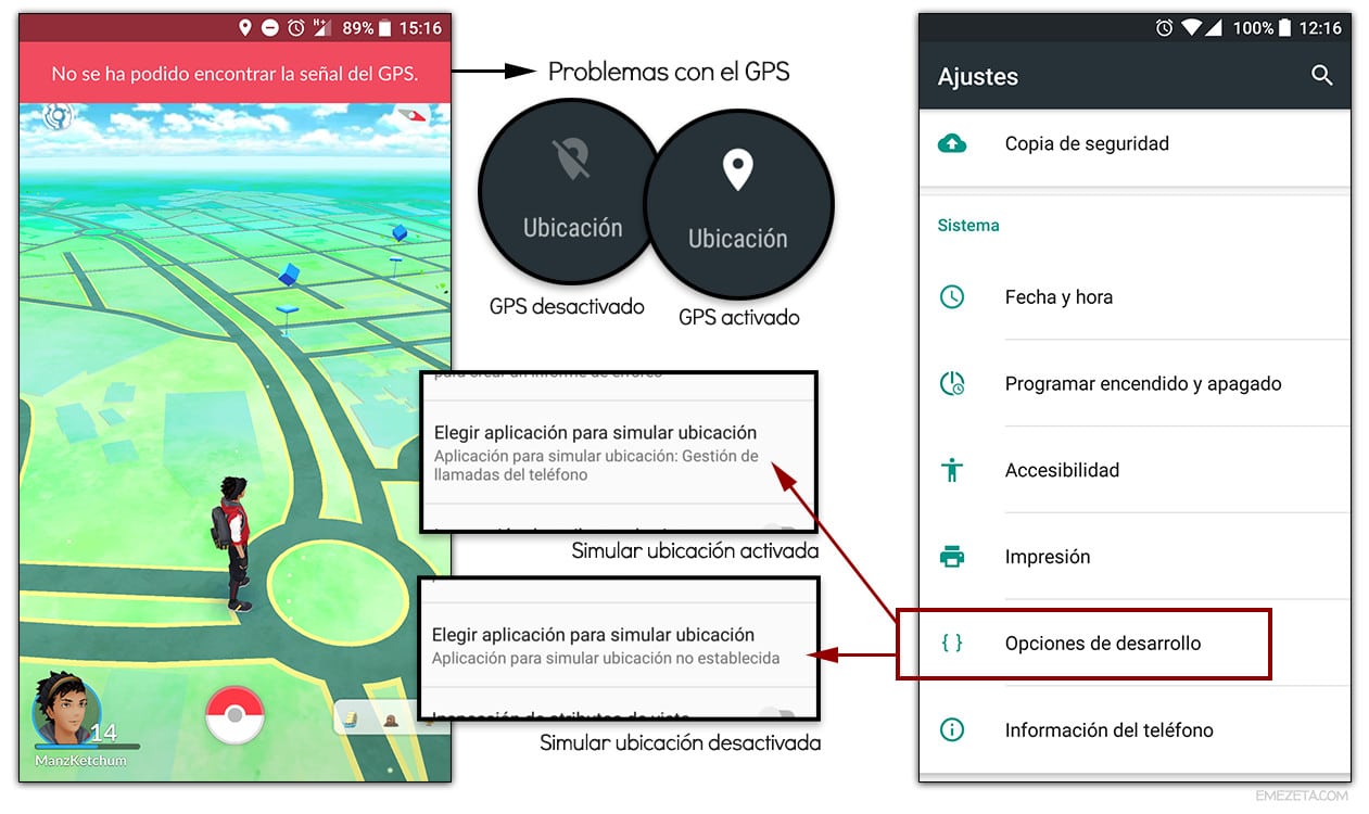 GPS en Pokémon Go