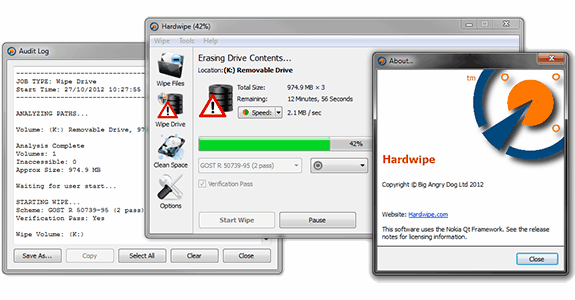 HardWipe es un programa para formatear un disco e impedir la recuperación de datos en él